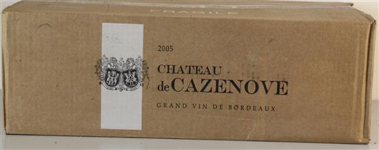 Twelve bottles of Chateau de Cazenove 2005